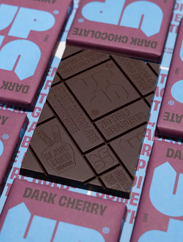 Dark Cherry Chocolate Bar, Up-up