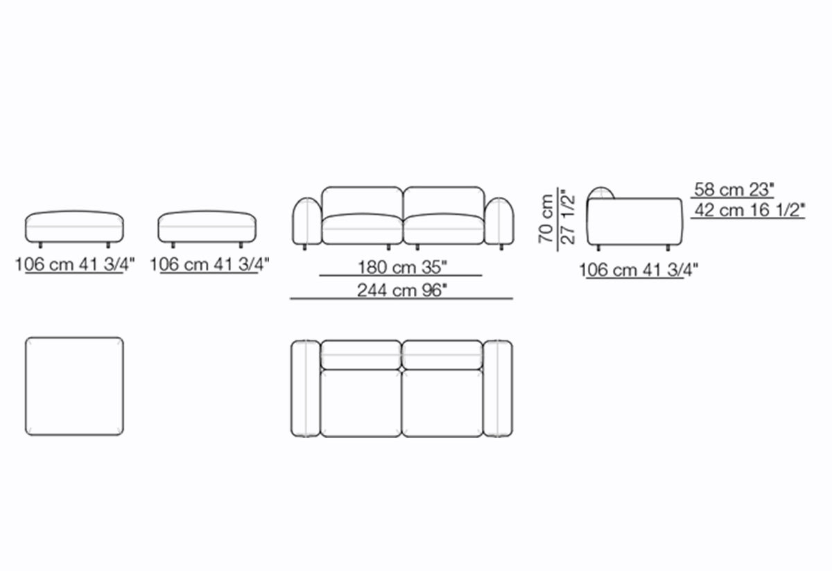 Tokio Sofa, Claesson koivisto rune, Arflex