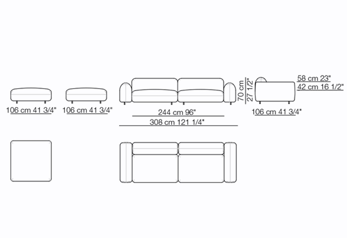 Tokio Sofa, Claesson koivisto rune, Arflex