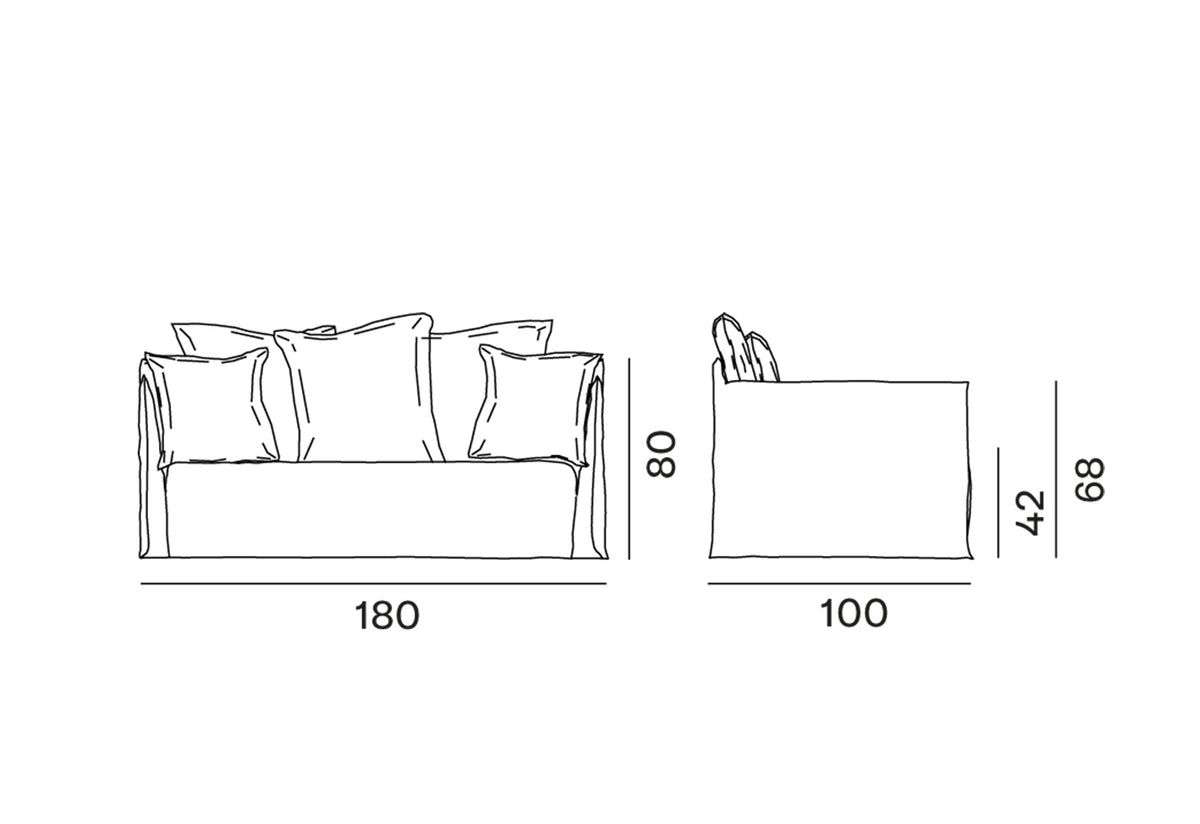 Ghost Two-Seat Sofa, Paola navone, Gervasoni