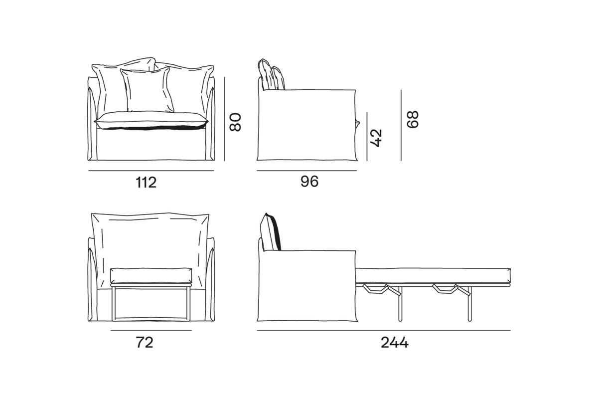 Ghost Sofa-Bed, Paola navone, Gervasoni