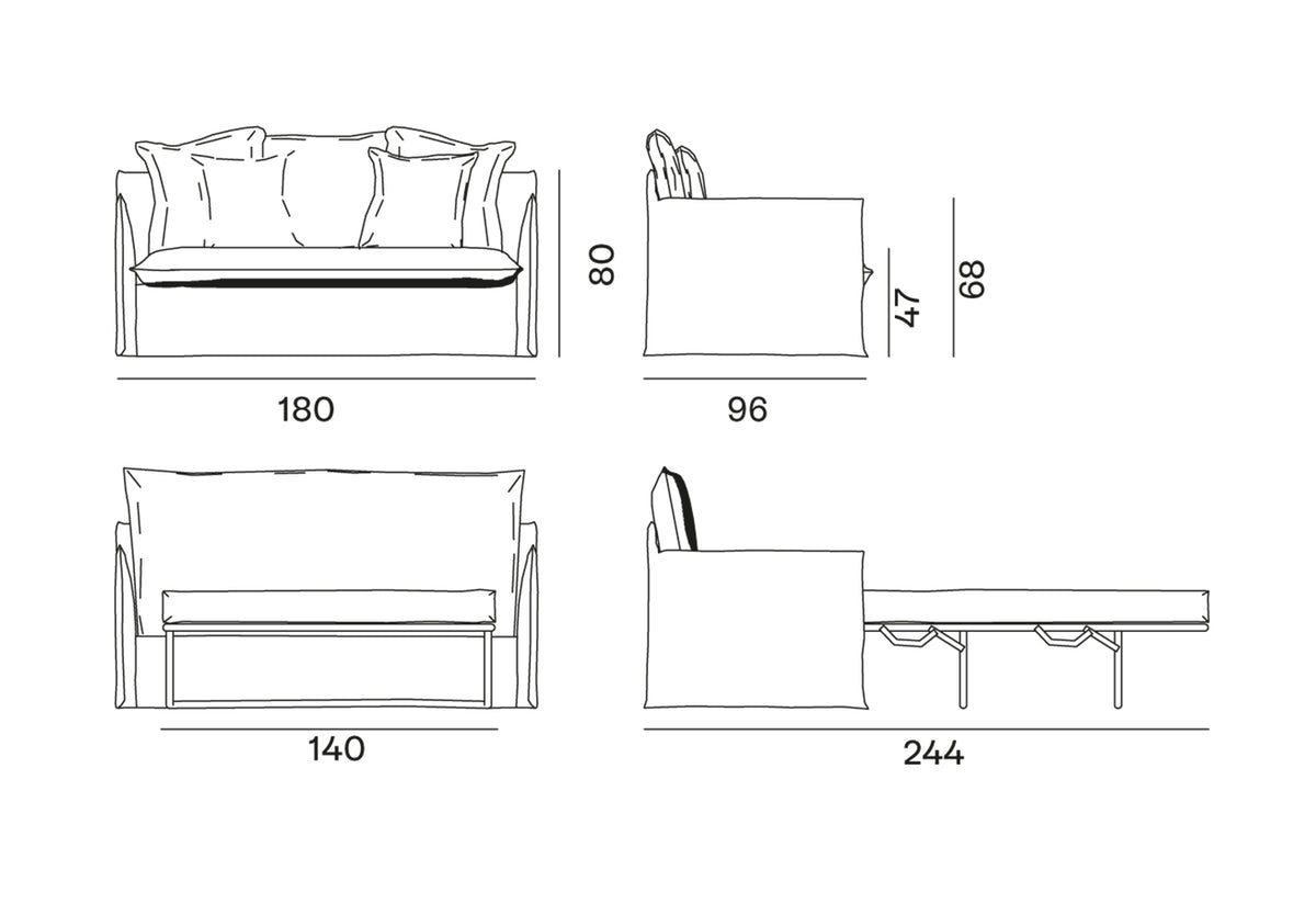 Ghost Sofa-bed, Paola navone, Gervasoni