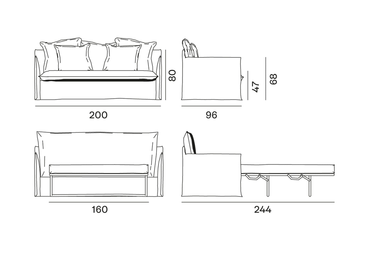 Ghost Sofa-Bed, Paola navone, Gervasoni