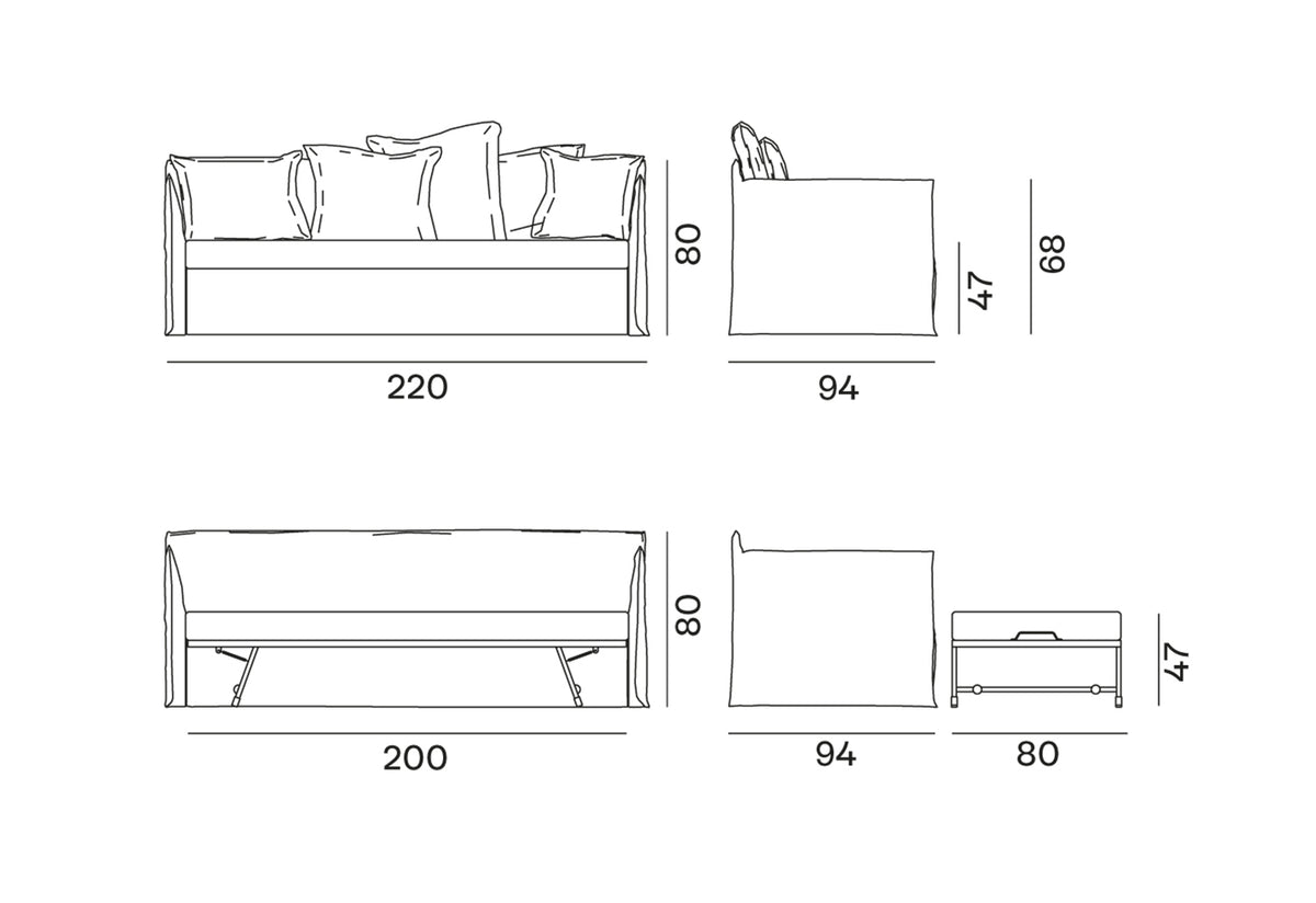 Ghost Sofa-Bed, Paola navone, Gervasoni