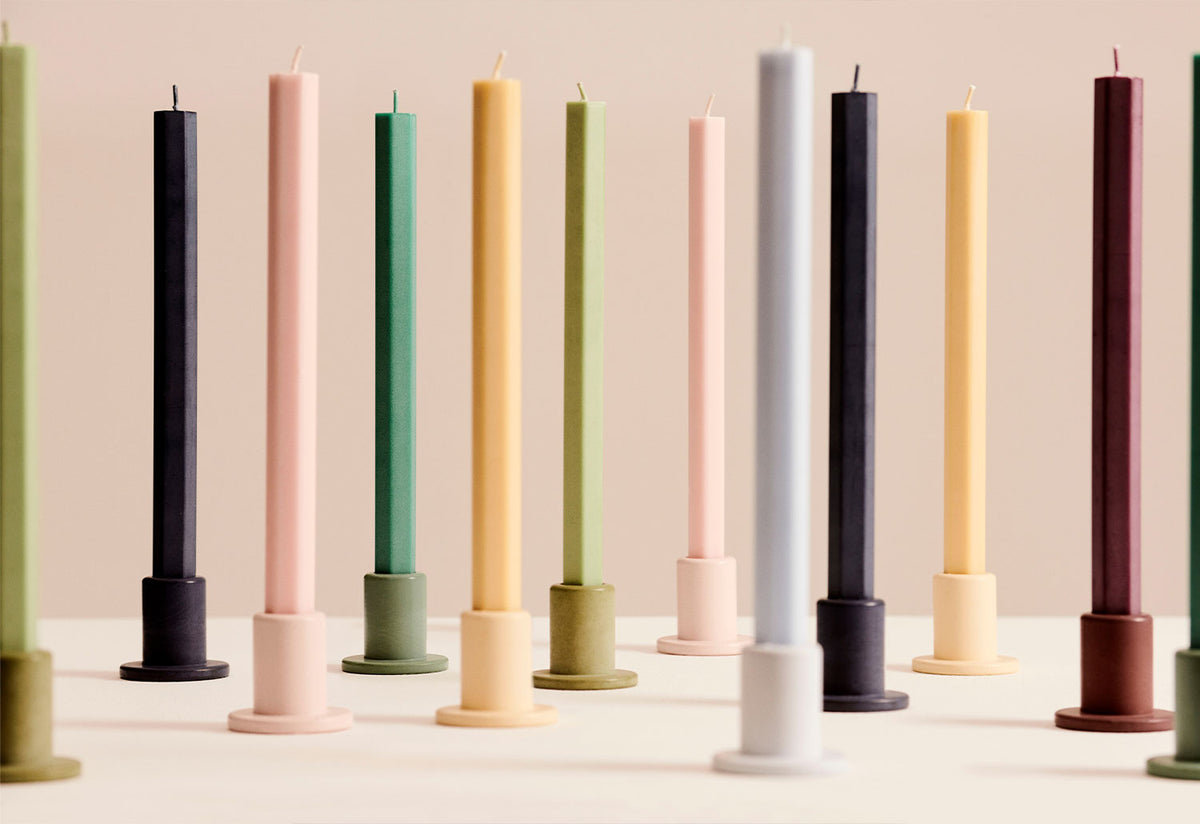 Hexagon Candle Set, Hay