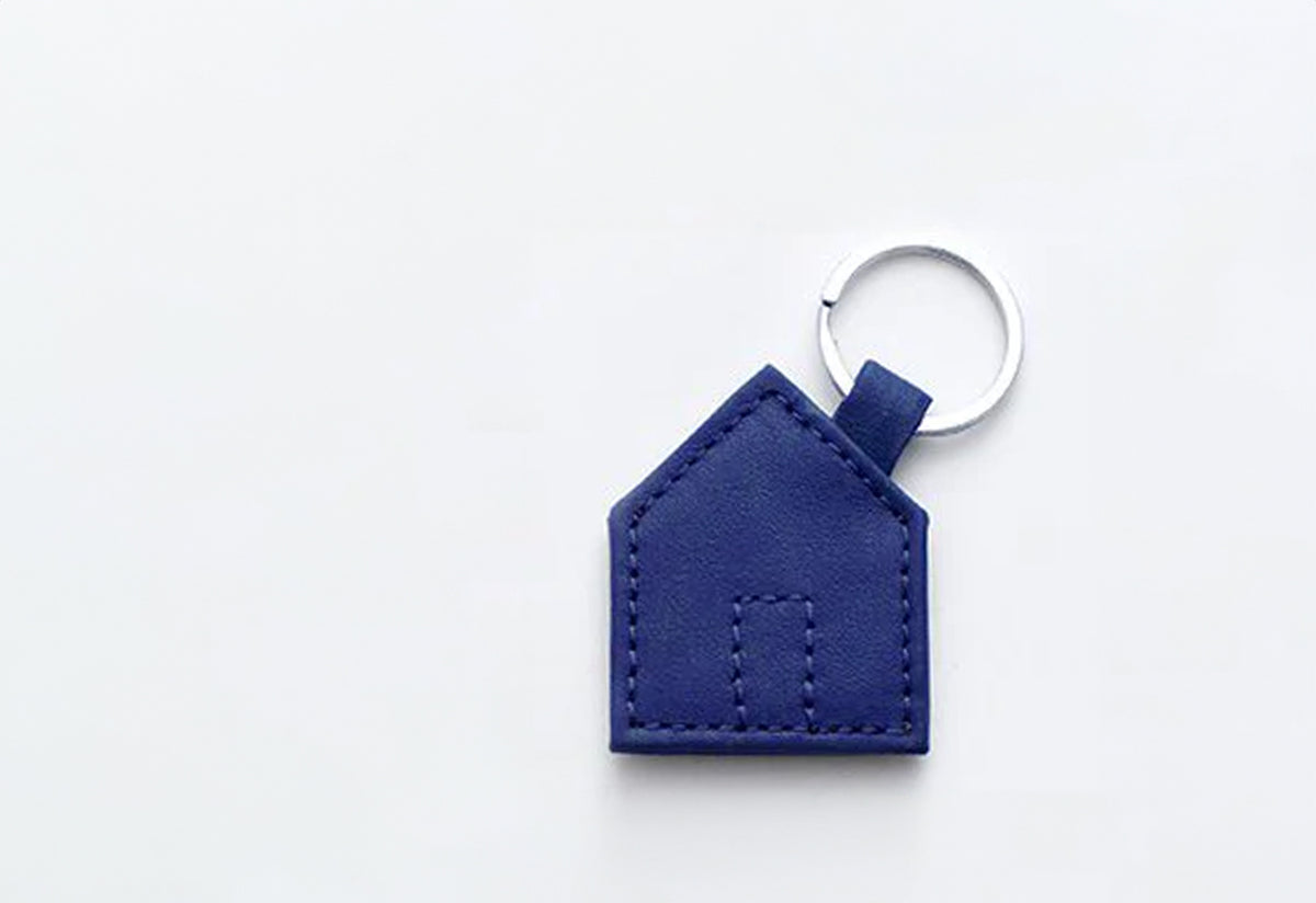 Das Haus Leather Keyring, Blue, Herr pong berlin