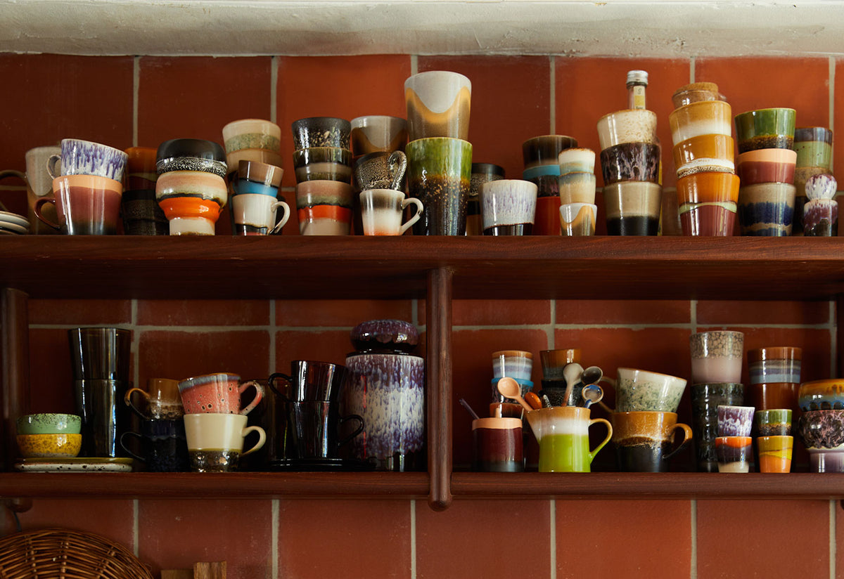 70s Cappuccino Mugs, Set of 4, Verve, Hkliving