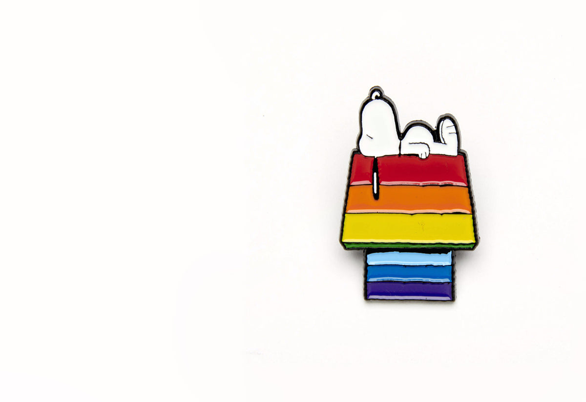 Snoopy Rainbow House Enamel Pin, Magpie