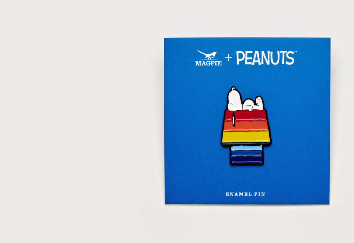 Snoopy Rainbow House Enamel Pin, Magpie