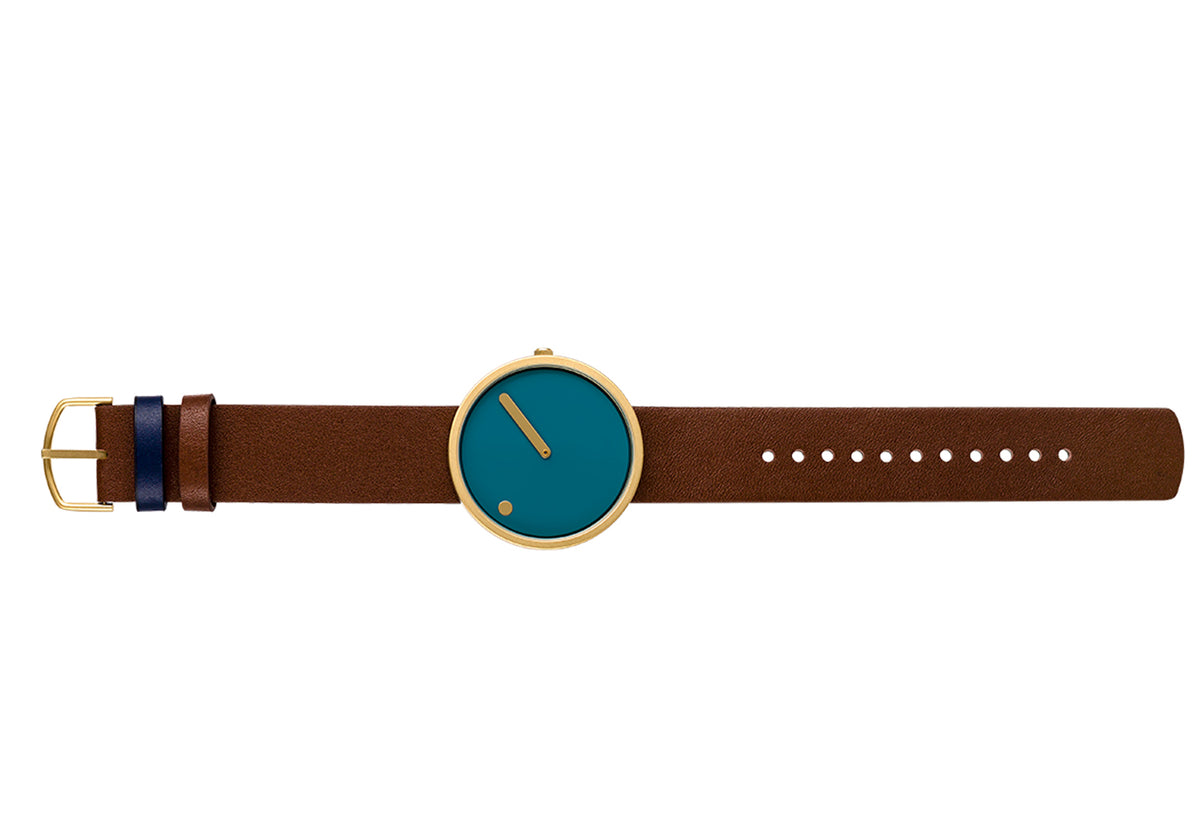 Picto Watch | Brown Leather Strap, Picto