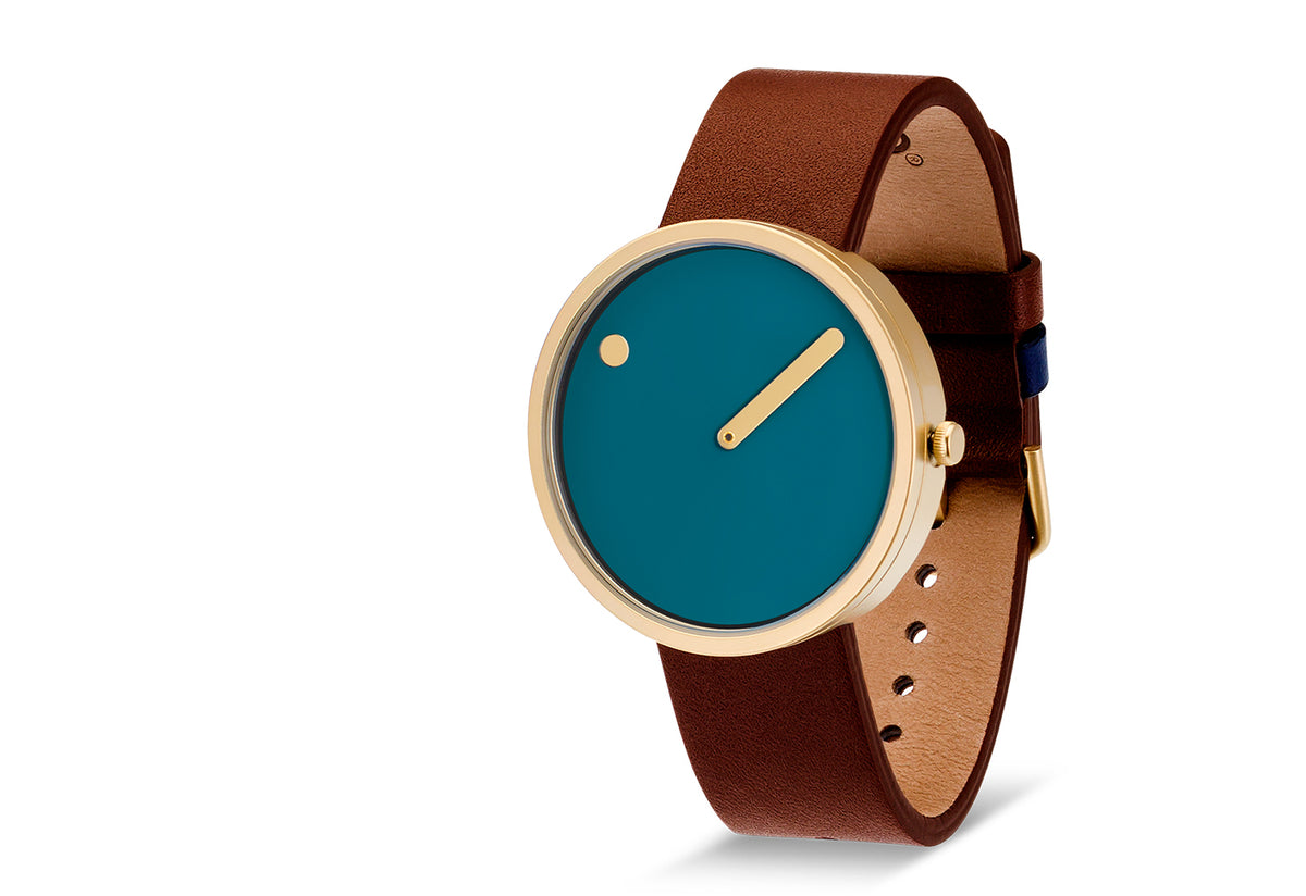 Picto Watch | Brown Leather Strap, Picto