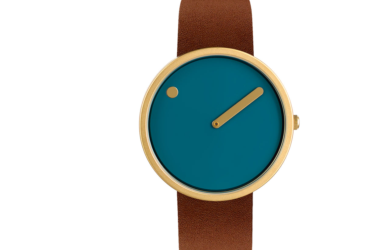 Picto Watch | Brown Leather Strap, Picto