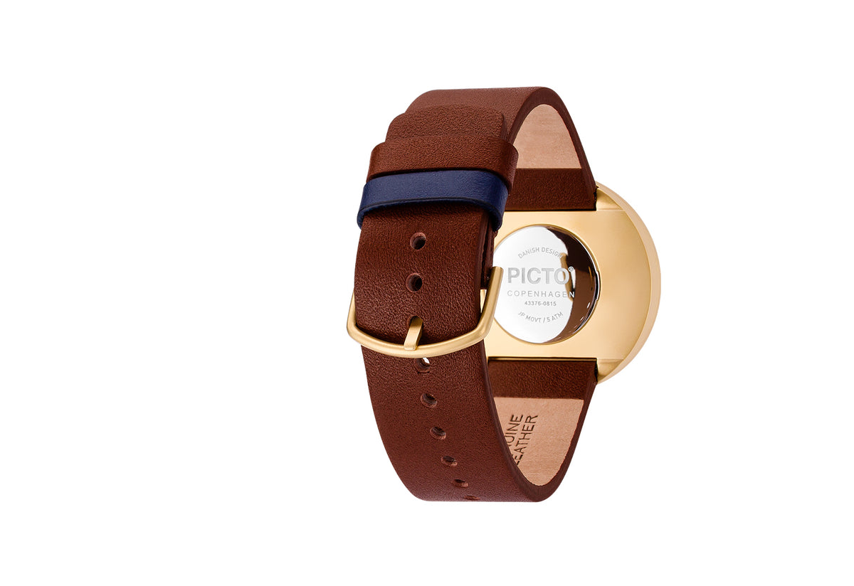 Picto Watch | Brown Leather Strap, Picto