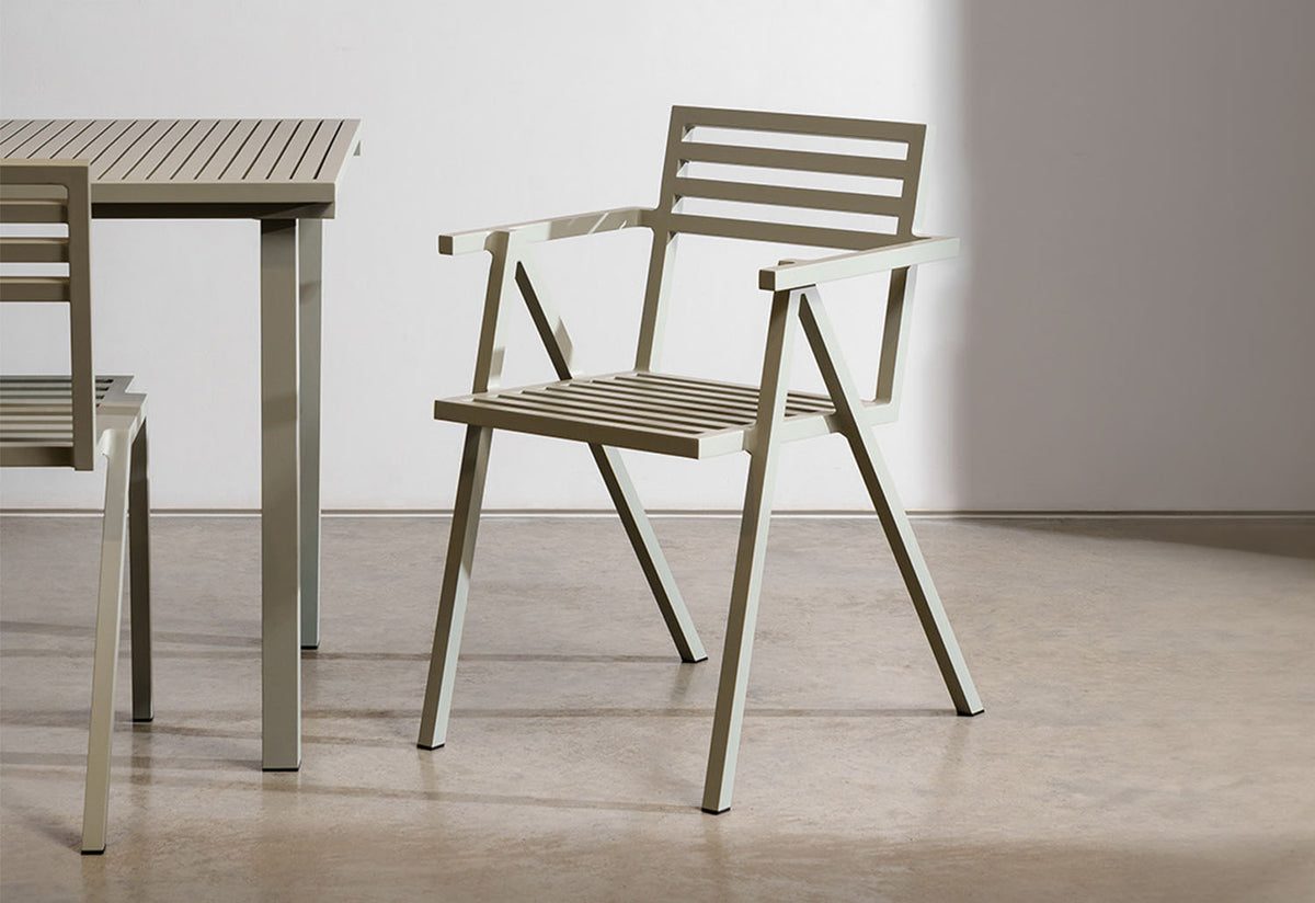 19 Outdoors Stacking Armchair, Butterfield brothers, Nine