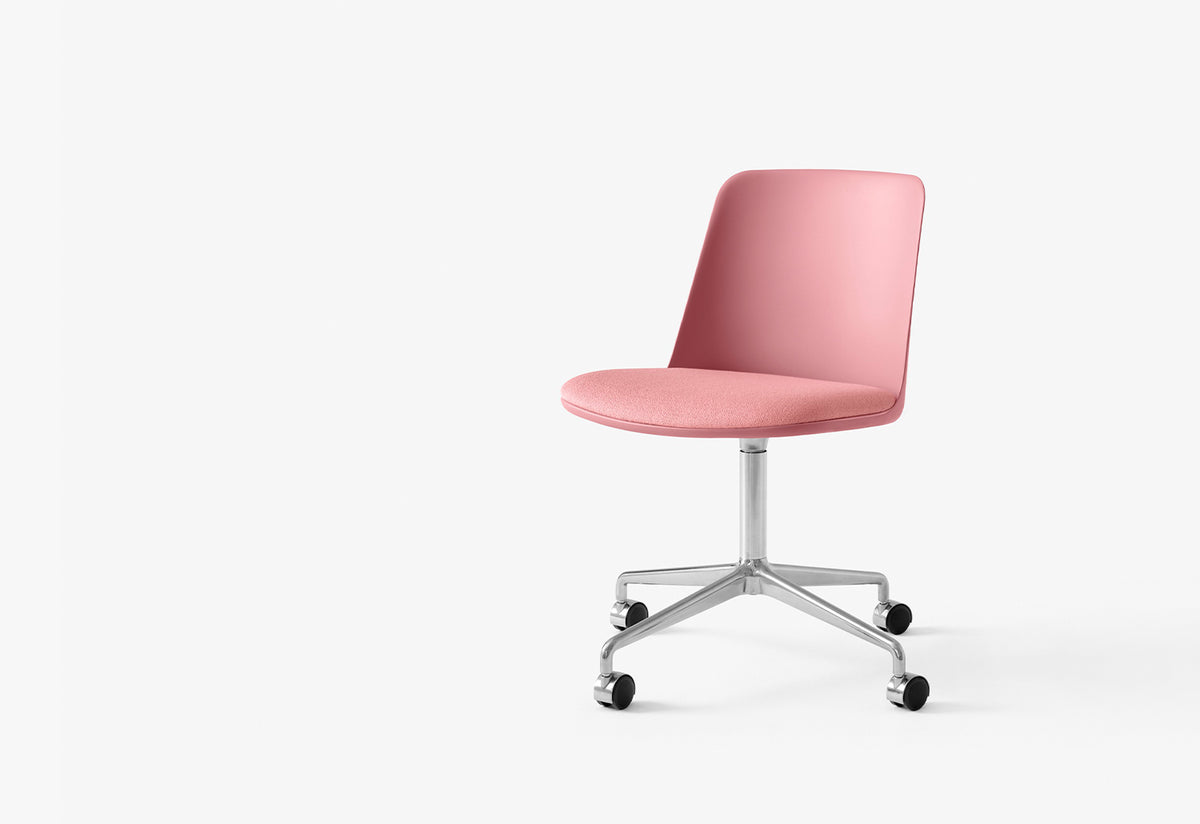 Rely Swivel Chair | Castors | Upholstered Seat, Hee welling, Andtradition