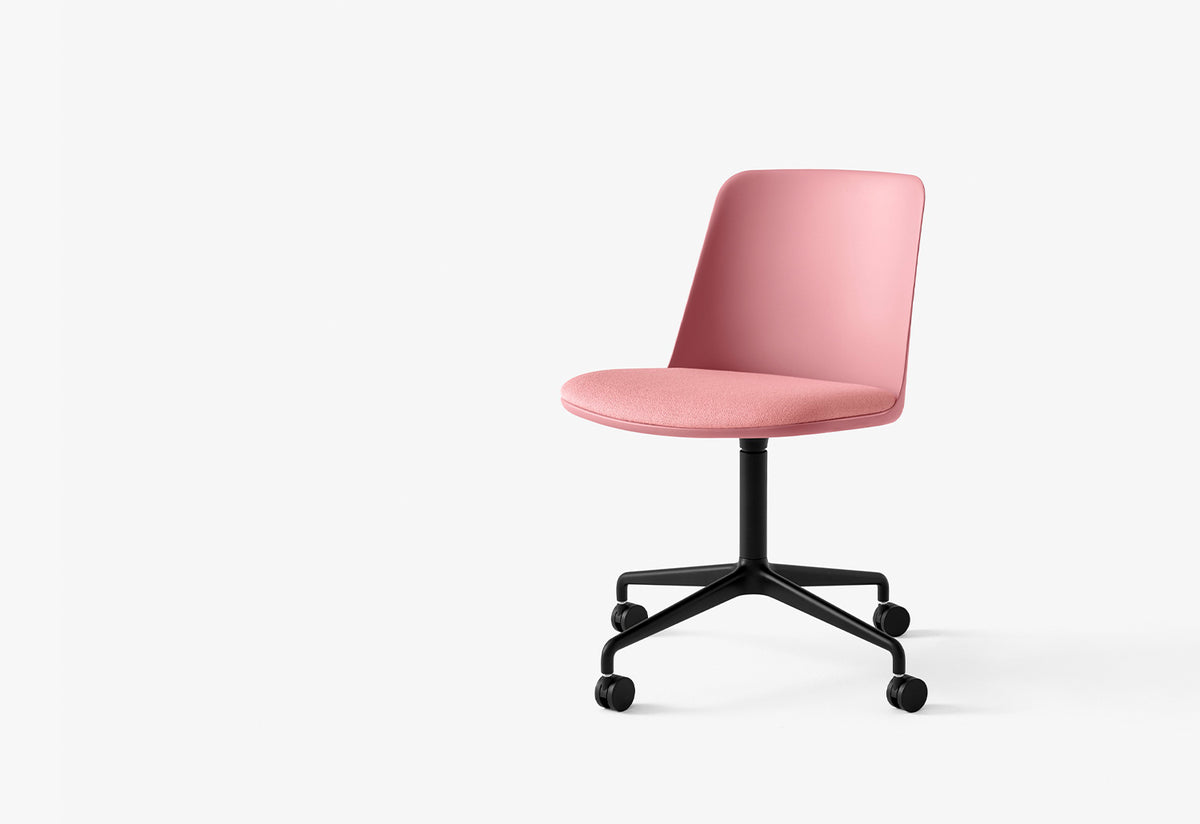 Rely Swivel Chair | Castors | Upholstered Seat, Hee welling, Andtradition