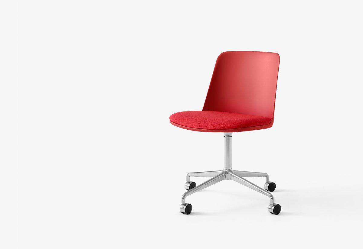 Rely Swivel Chair | Castors | Upholstered Seat, Hee welling, Andtradition