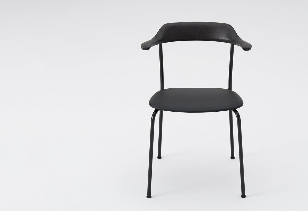 Hiroshima Upholstered Chair, Black, Naoto fukasawa, Maruni