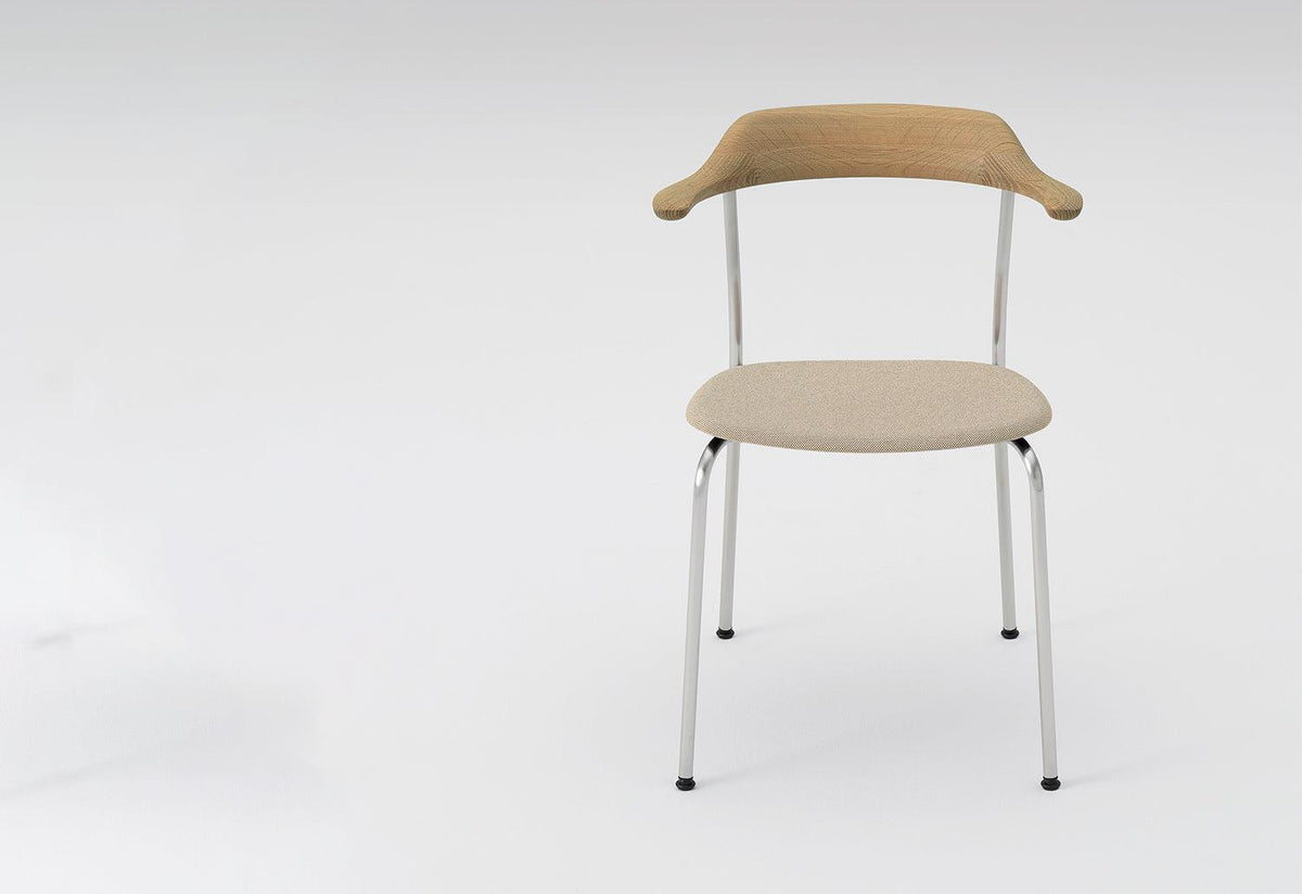 Hiroshima upholstered chair - Chrome, 2017, Naoto fukasawa, Maruni