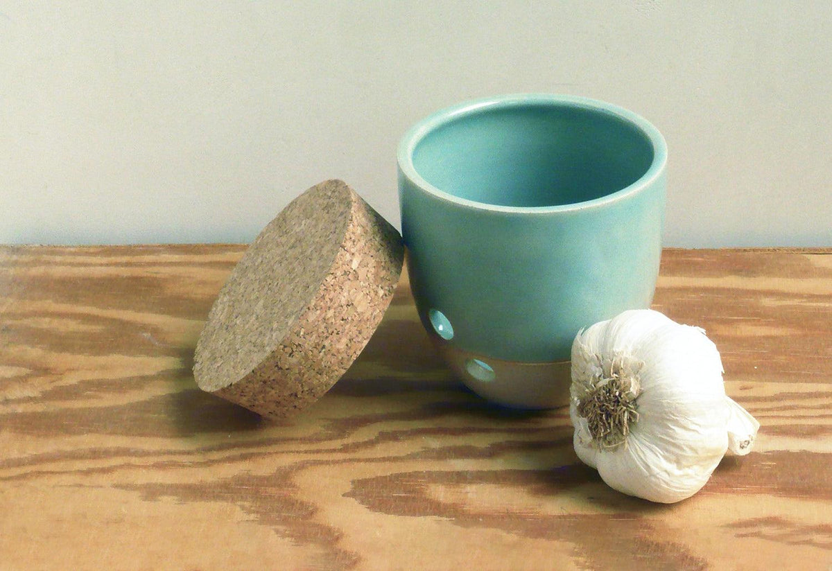 Stoneware Garlic Pot, 2017, Pat oleary