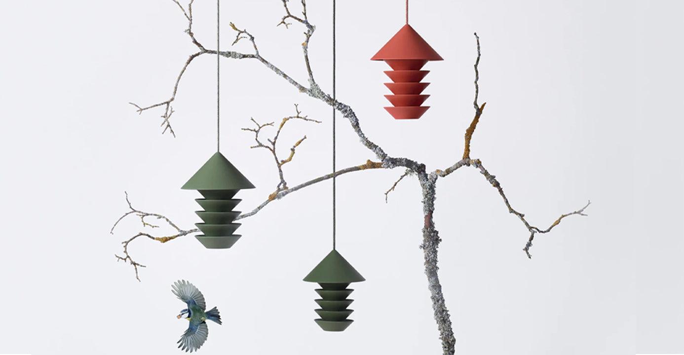 The Silo Bird feeder family by Mika & Julie Tolvanen for Pidät.