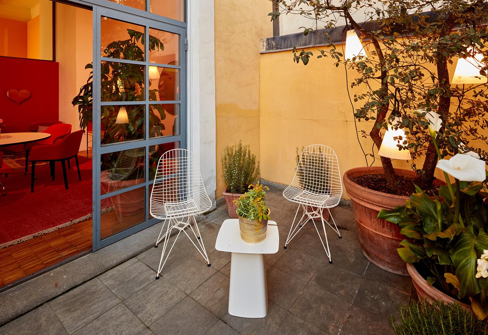 Metal outdoor side table, 2004