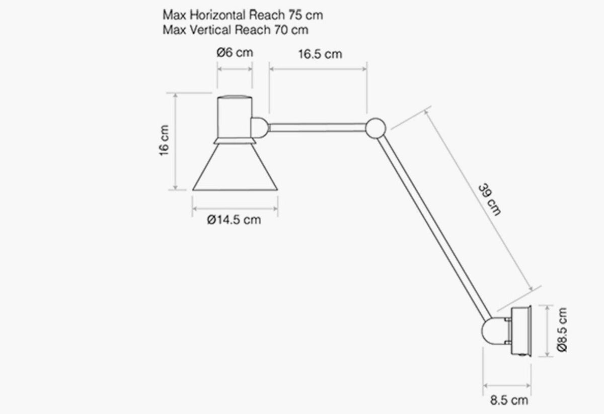 Type 80 W3 wall lamp, Sir kenneth grange, Anglepoise