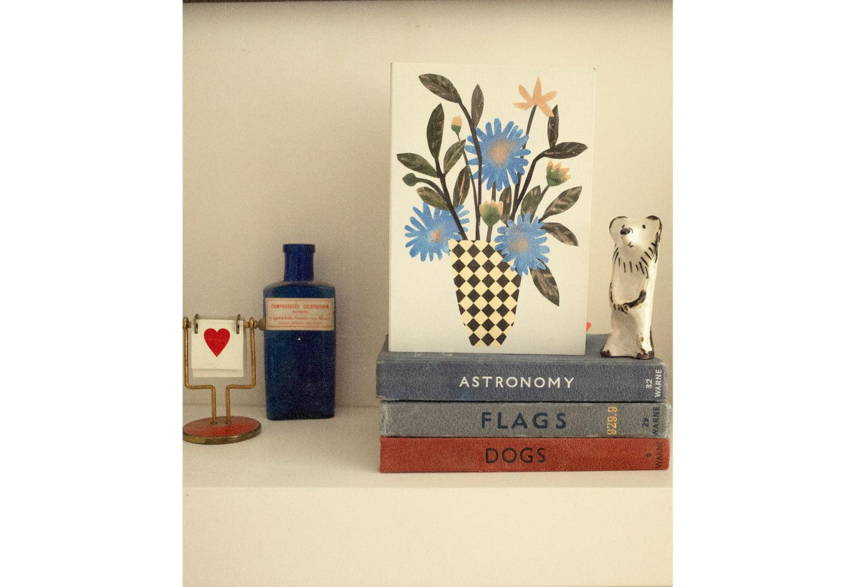 Checker Vase Card, Hadley paper goods