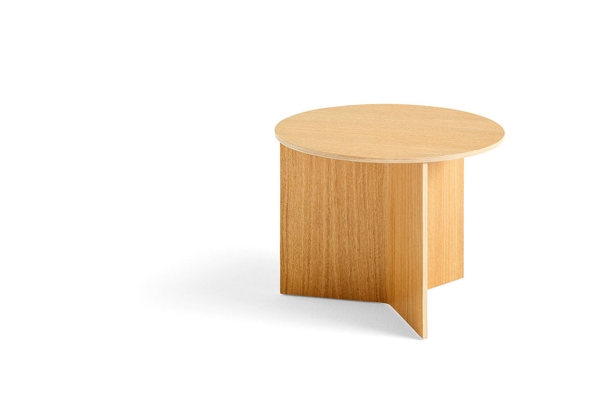 Slit Table Wood, Round, Hay