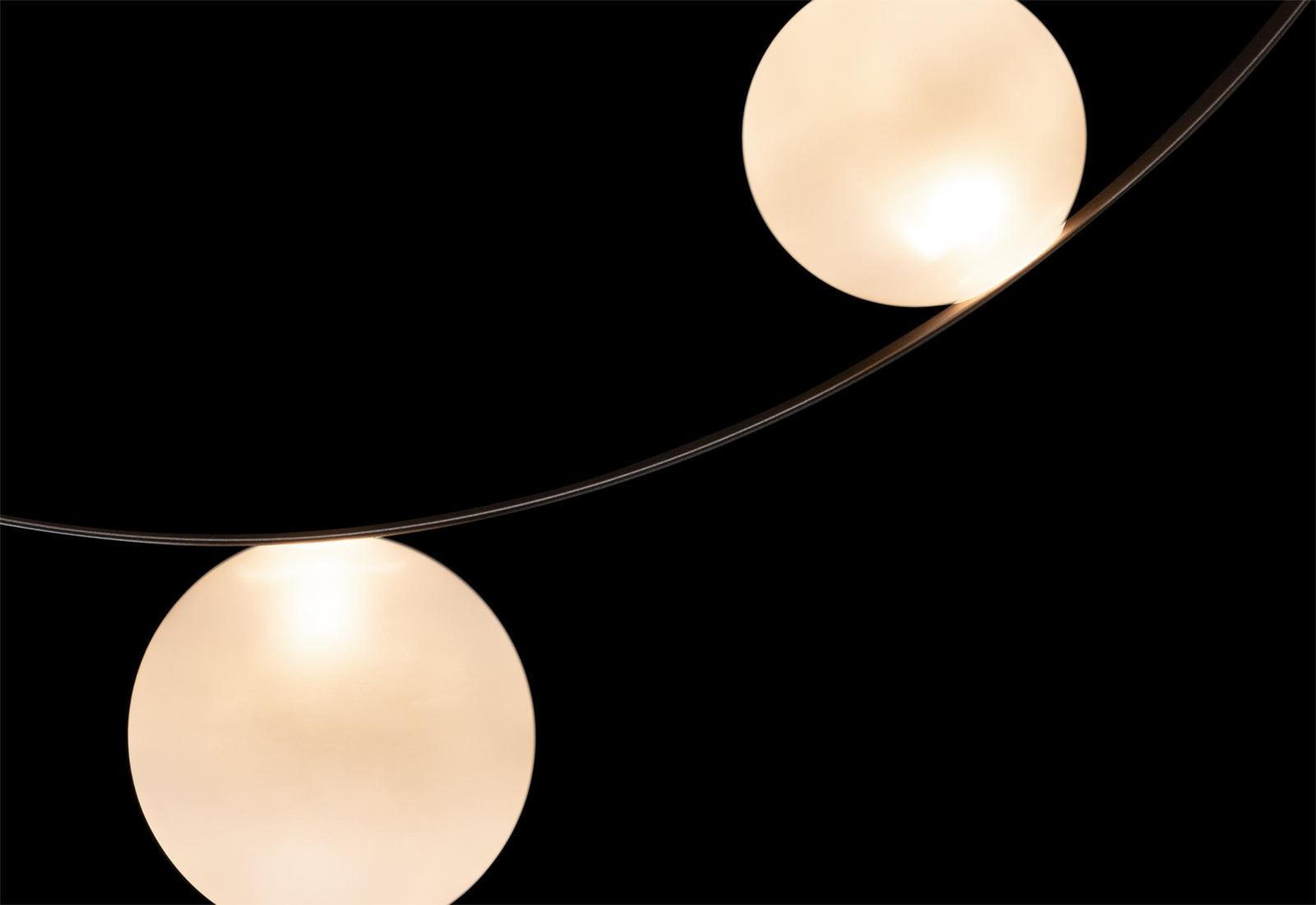 A close up of the Hubble Bubble pendant light by Marcel Wanders for Moooi.