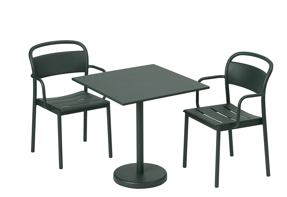 Linear Steel Café Table | Square, Thomas bentzen, Muuto