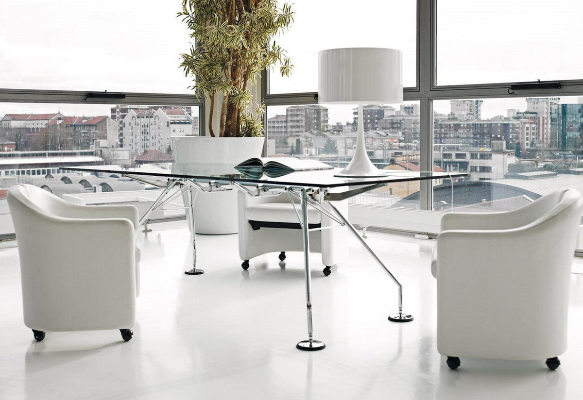 Nomos Rectangular Table, Norman foster, Tecno