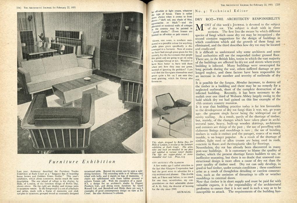 Robin Day, Stickback sofa, 1950