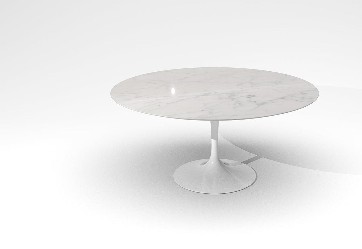 Tulip Round Dining Table - White Base, Eero saarinen, Knoll