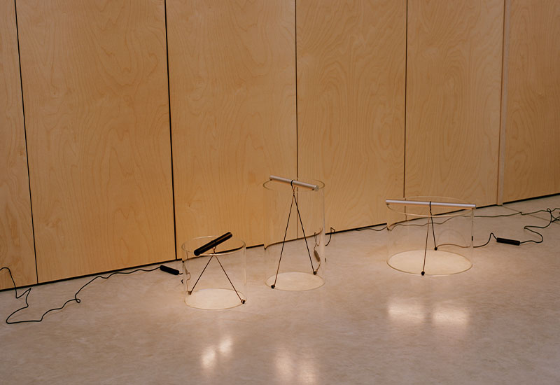 A trio of To-Tie table lamp by Guglielmo Poletti for Flos.