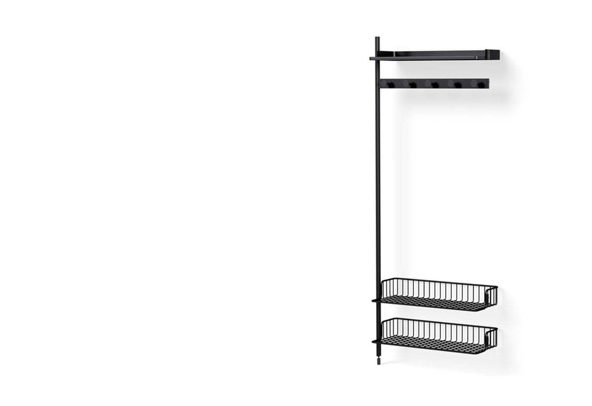 Wall mounted store wire shelving systems