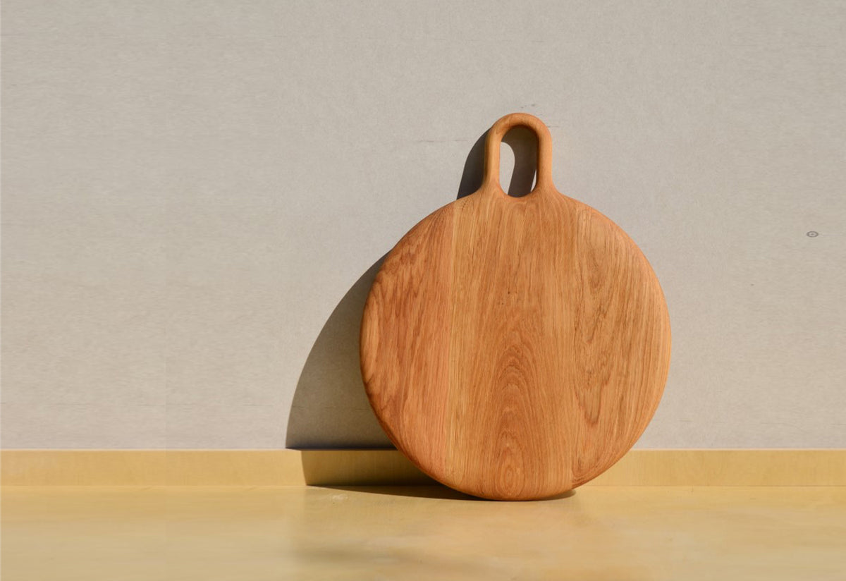 Round wooden chopping board with handle new arrivals