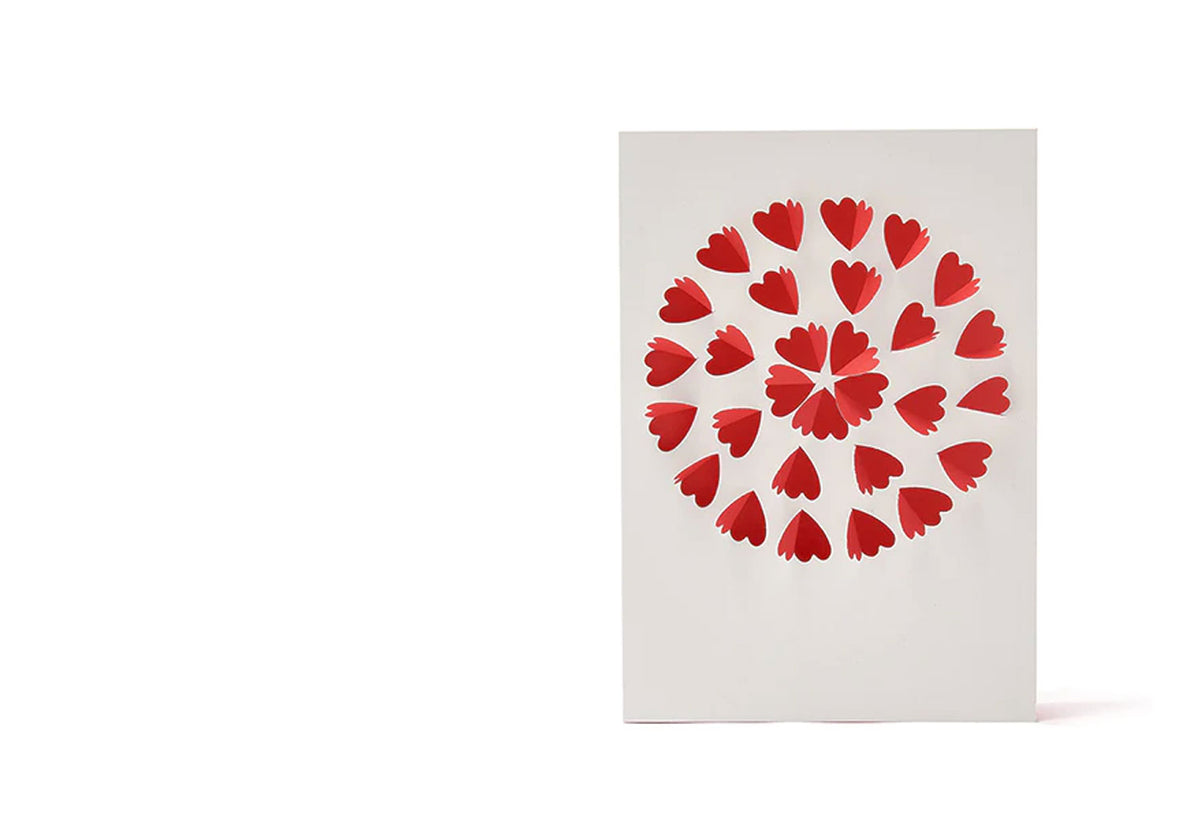 Heart Flower cut out card, Cut and make, Cut and make
