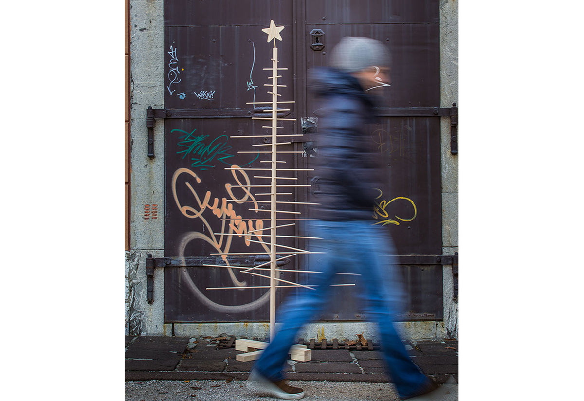 Wooden Tree with Star