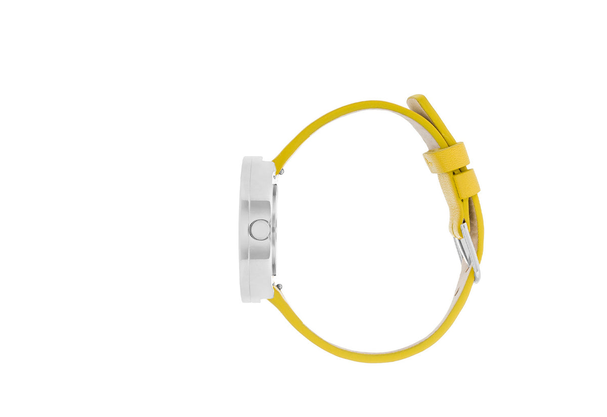 Picto Watch | Yellow Leather Strap, Picto