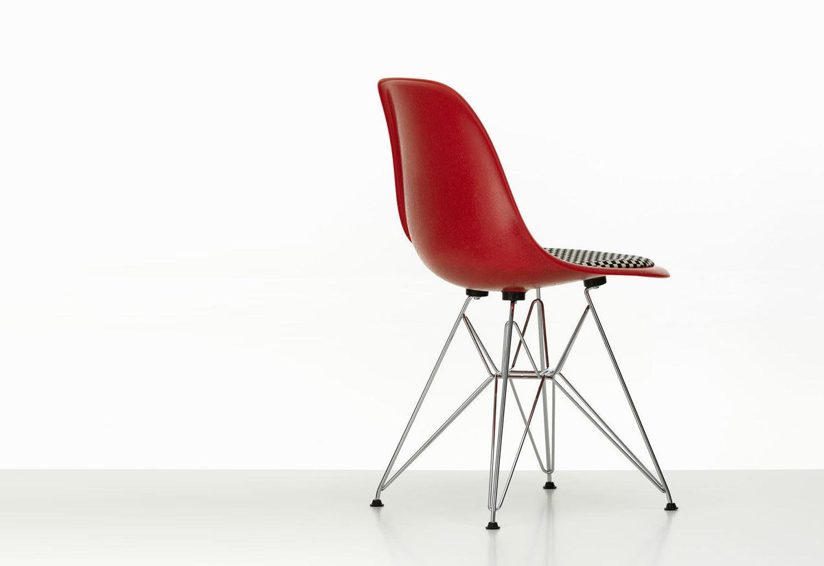 Eames Fiberglass DSR with seat upholstery, 1950, Charles and ray eames, Vitra