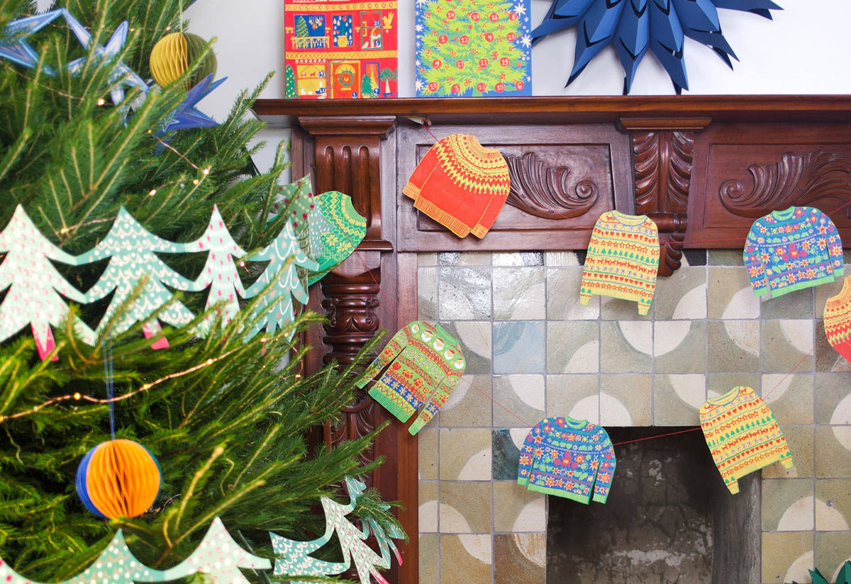 Christmas Jumpers Paper Garland, East end press