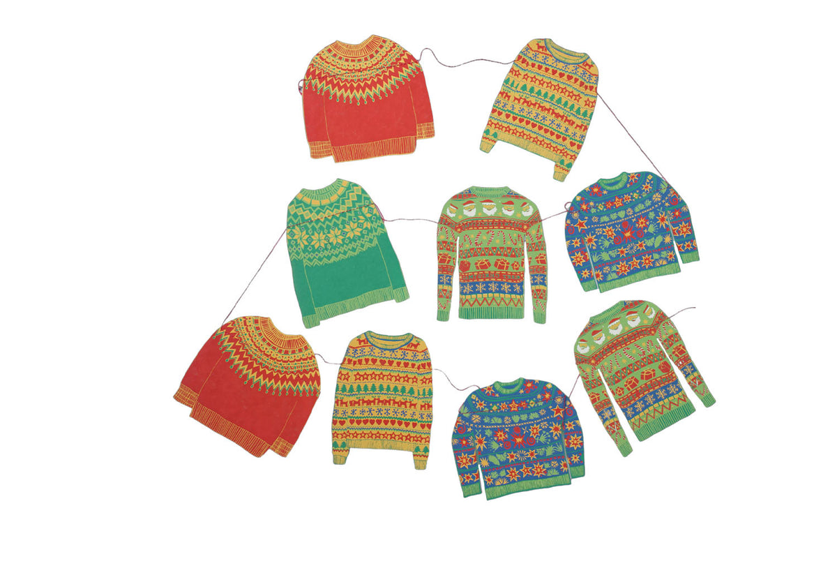 Christmas Jumpers Paper Garland, East end press