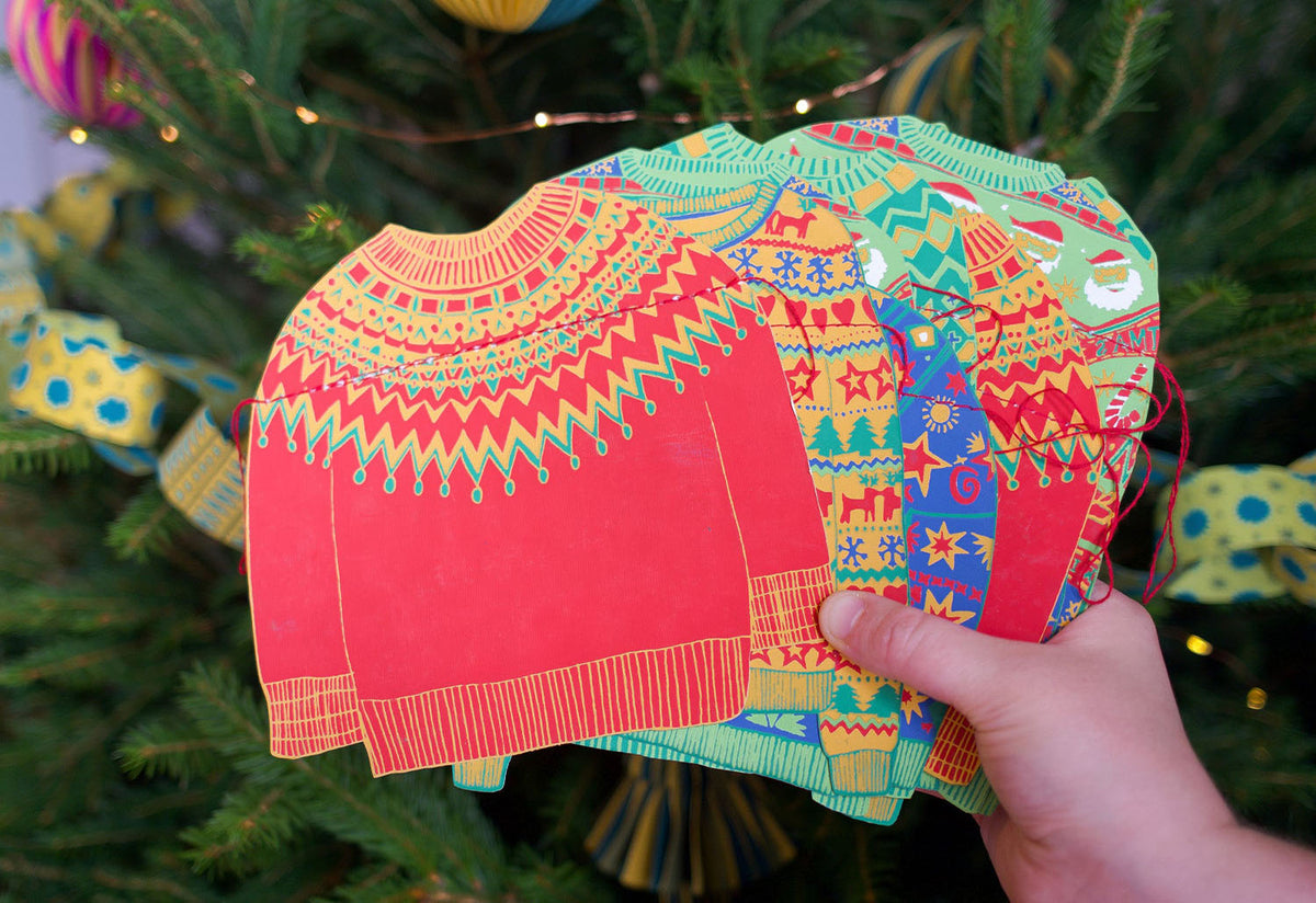Christmas Jumpers Paper Garland, East end press