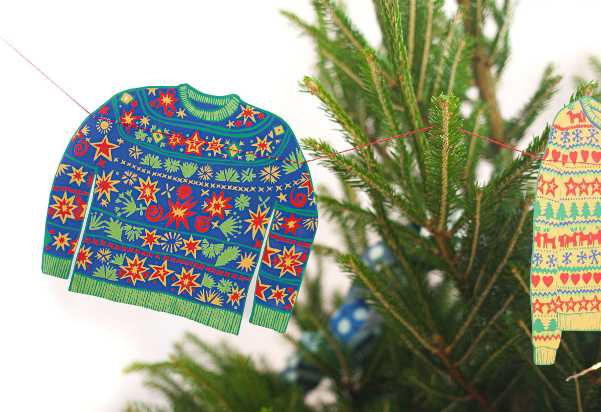 Christmas Jumpers Paper Garland, East end press