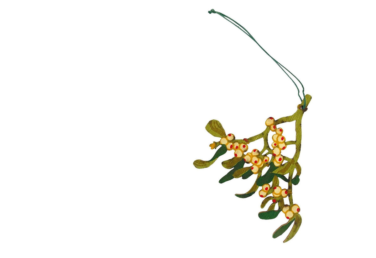 Mistletoe Wooden Decoration, East end press