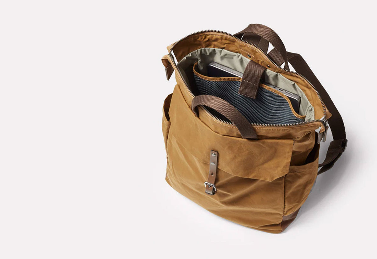 Fin Waxed Cotton Backpack, Ally capellino