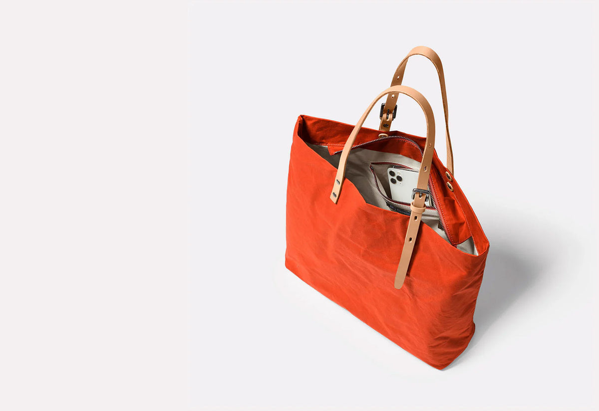 Natalie Waxed Cotton Tote, Ally capellino