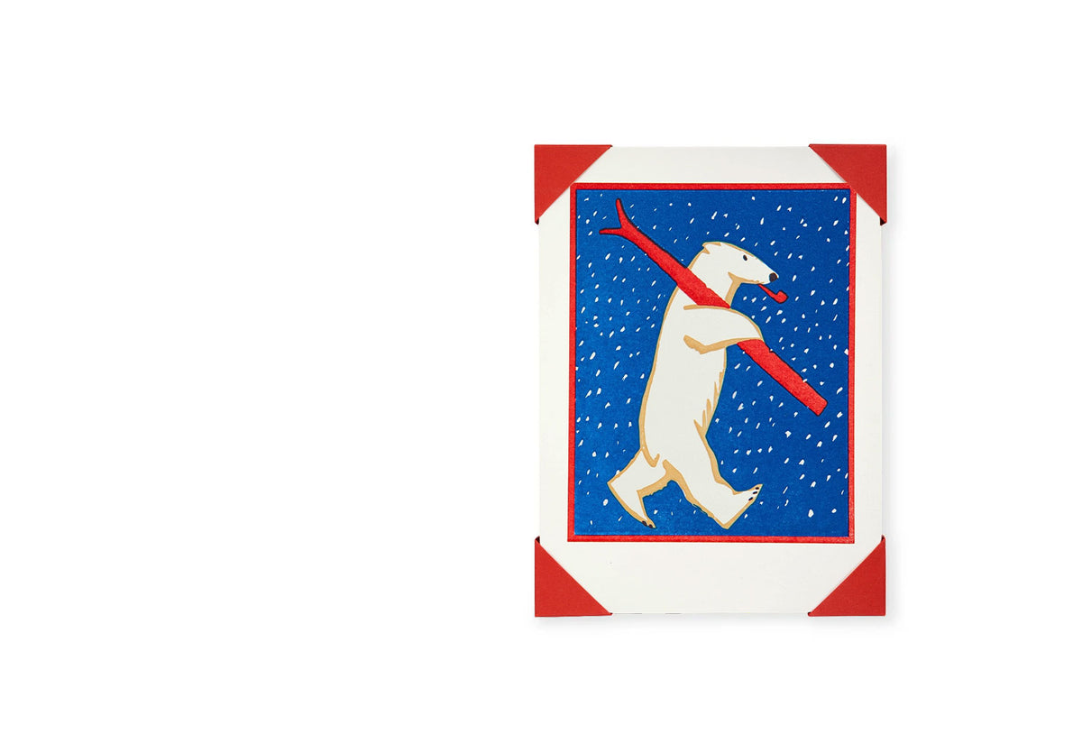 Skiing Polar Bear Card Set, Archivist gallery