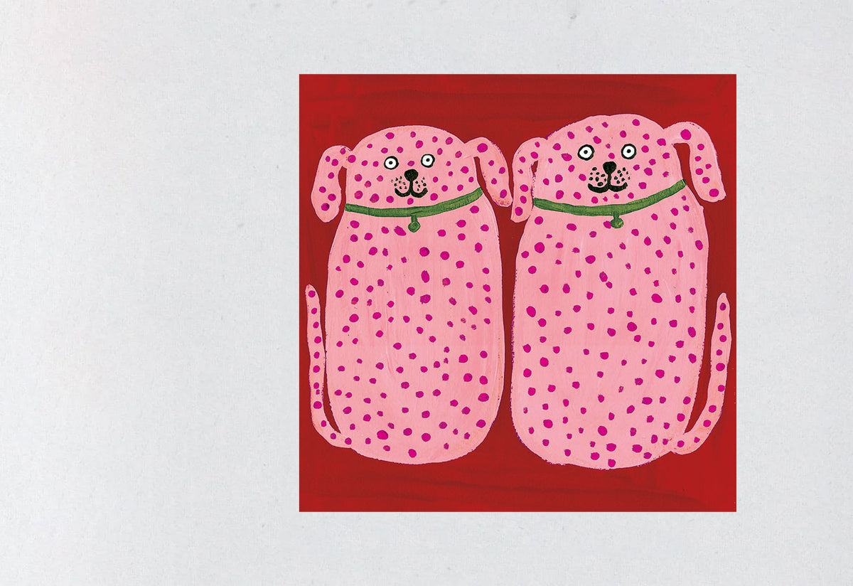 Two Spotty Dogs card, Artpress